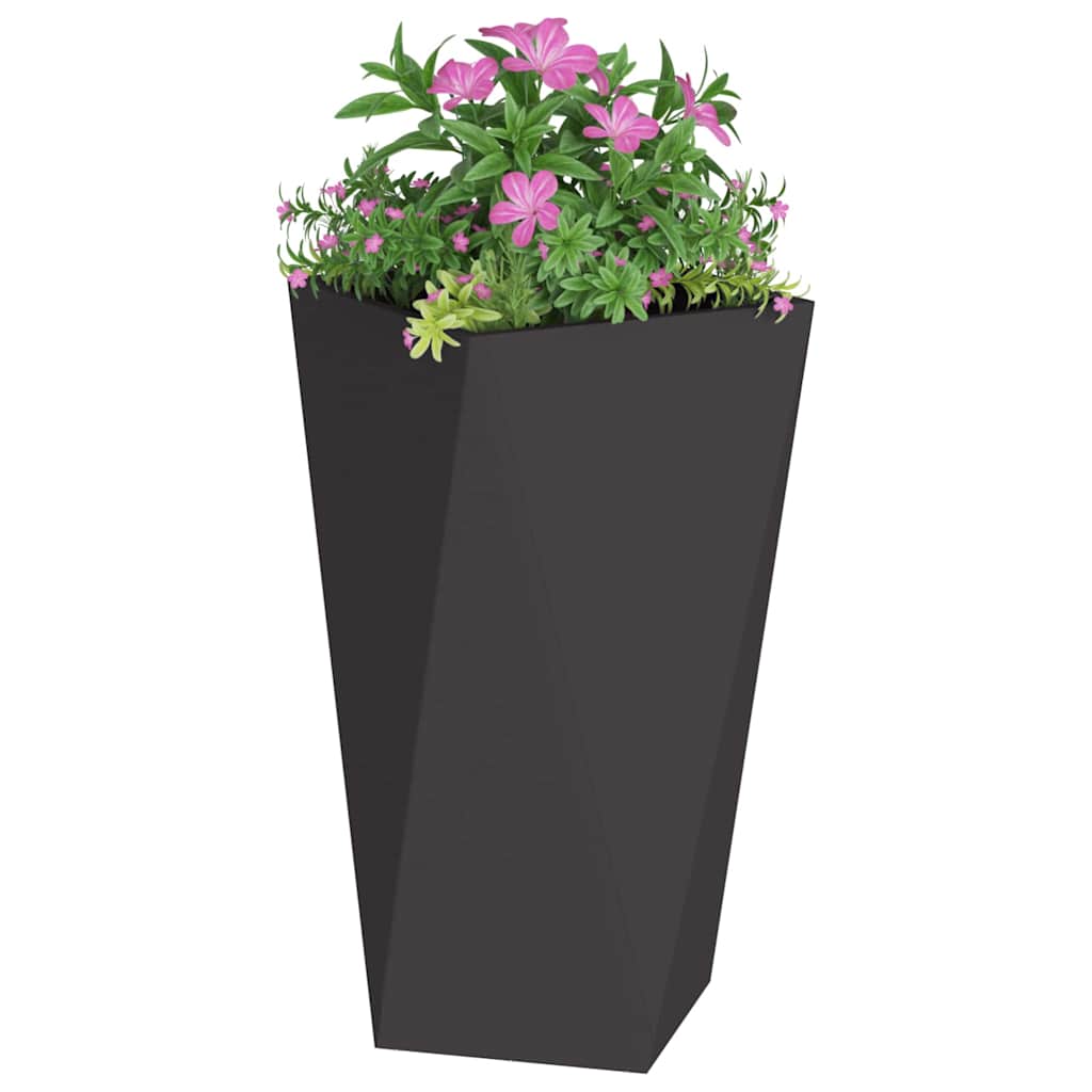 vidaXL Donica Czarny 40 x 40 x 75 cm Stal