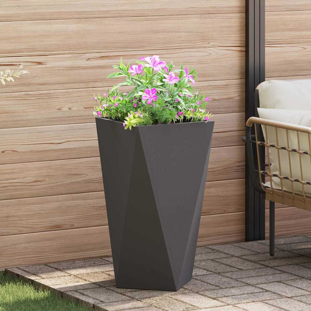 vidaXL Donica 2 pcs Czarny 40 x 40 x 75 cm Stal