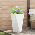 vidaXL Donica Biały 40 x 40 x 75 cm Stal