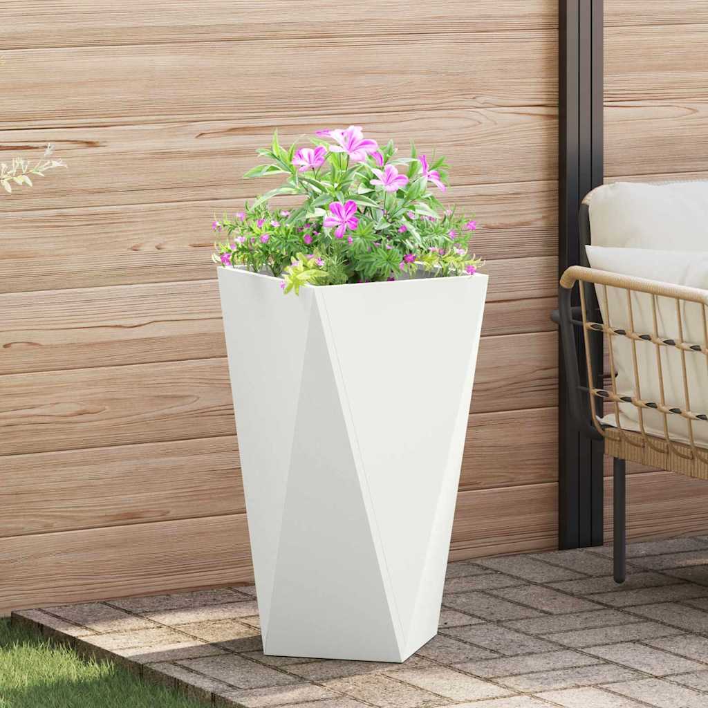 vidaXL Donica 2 pcs Biały 40 x 40 x 75 cm Stal