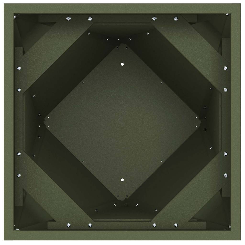 vidaXL Donica Zielony oliwkowy 40 x 40 x 75 cm Stal