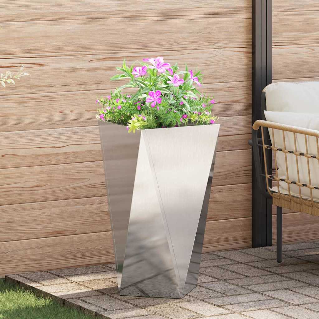 vidaXL Donica Srebrny 40 x 40 x 75 cm Stal nierdzewna