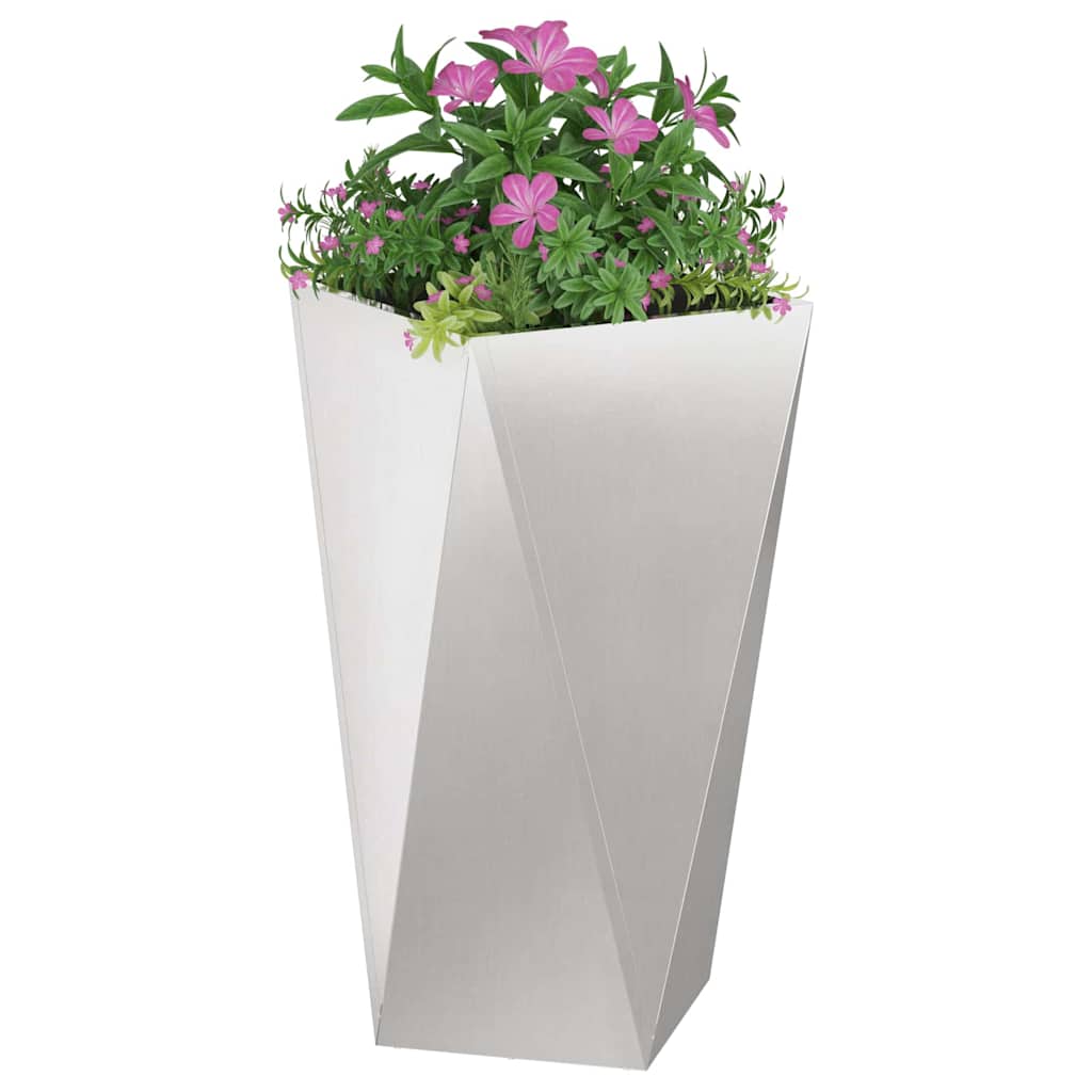 vidaXL Donica Srebrny 40 x 40 x 75 cm Stal nierdzewna