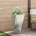 vidaXL Donica Srebrny 40 x 40 x 75 cm Stal Galwanizowana