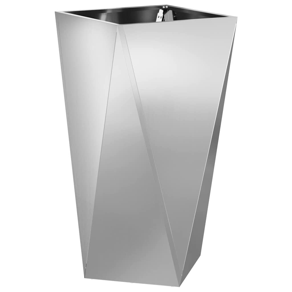 vidaXL Donica Srebrny 40 x 40 x 75 cm Stal Galwanizowana