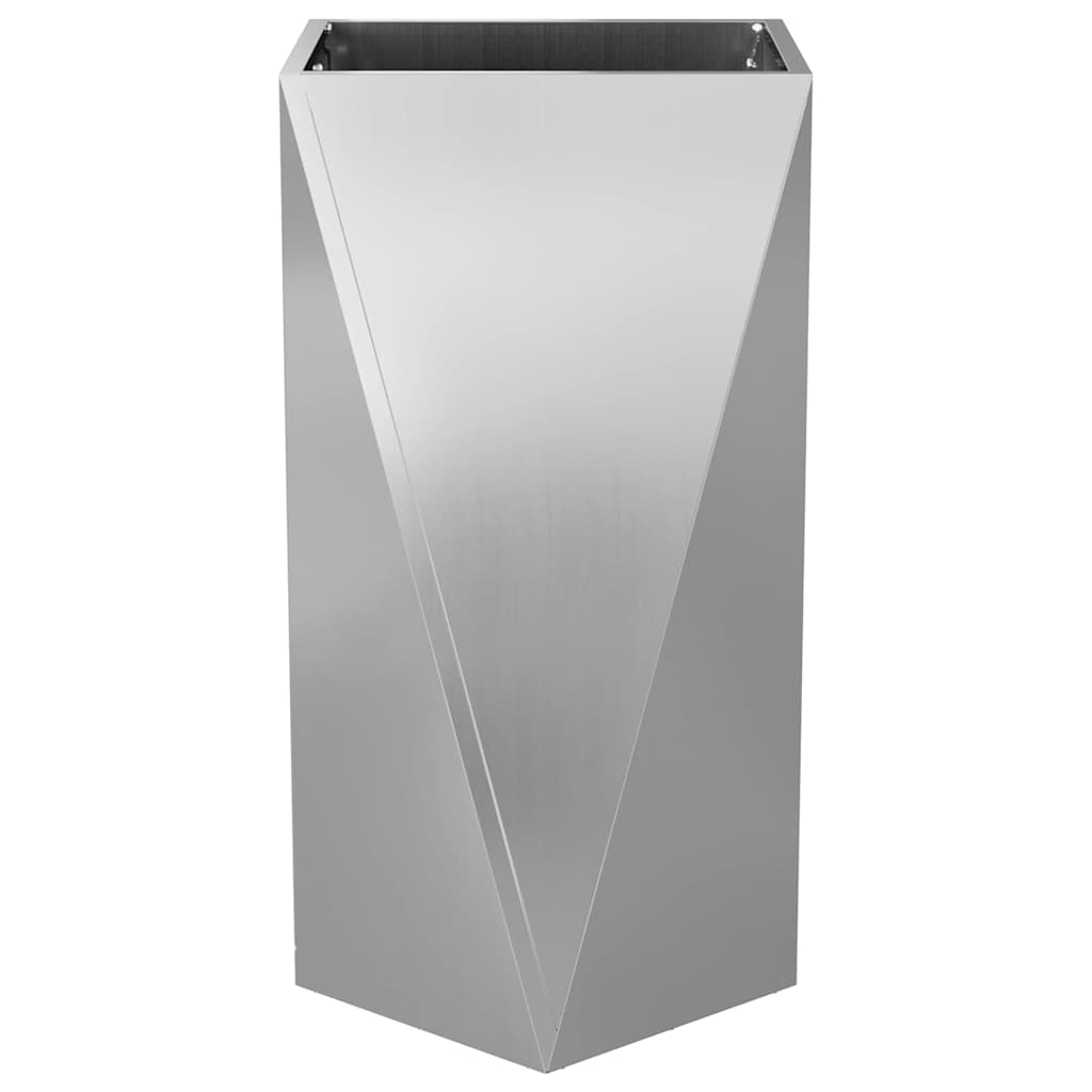 vidaXL Donica Srebrny 40 x 40 x 75 cm Stal Galwanizowana