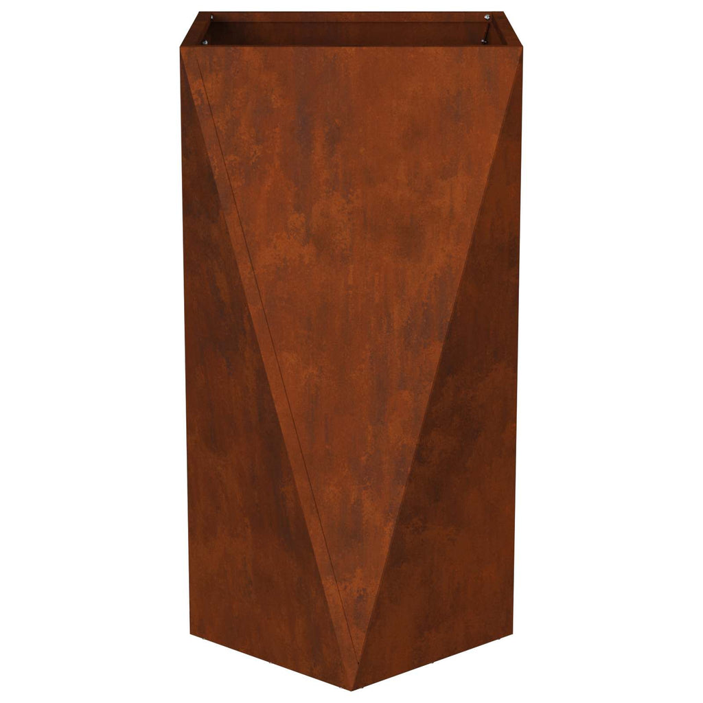 vidaXL Donica 2 pcs Rdzawy 40 x 40 x 75 cm