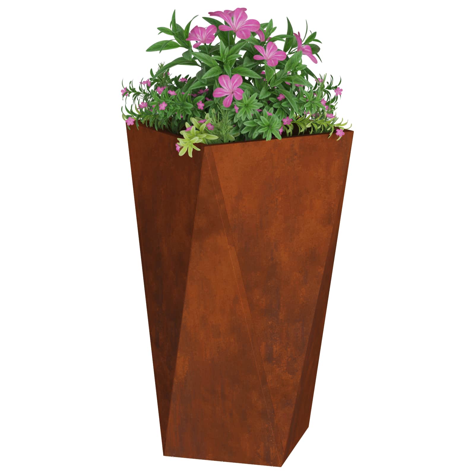 vidaXL Donica 2 pcs Rdzawy 40 x 40 x 75 cm