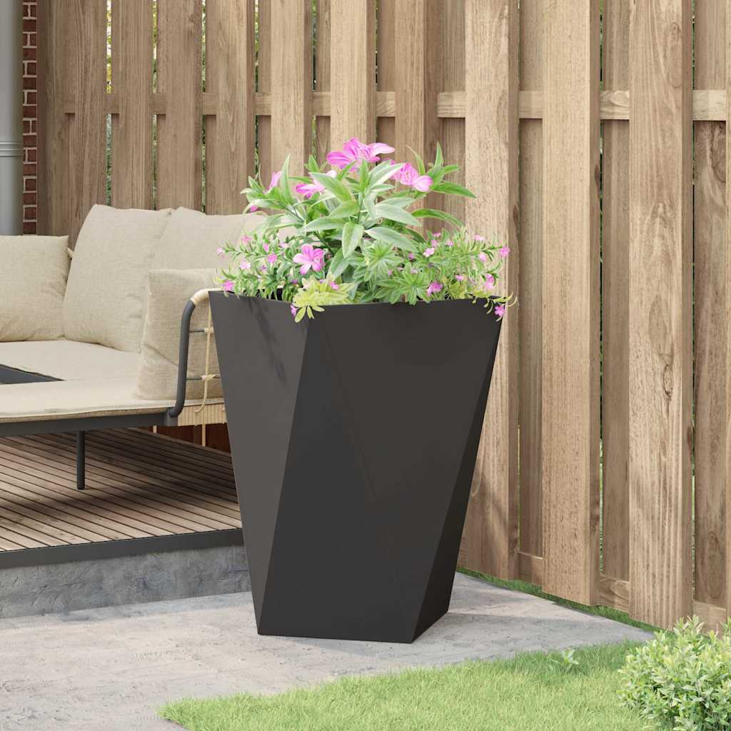 vidaXL Donica Czarny 50 x 50 x 75 cm Stal