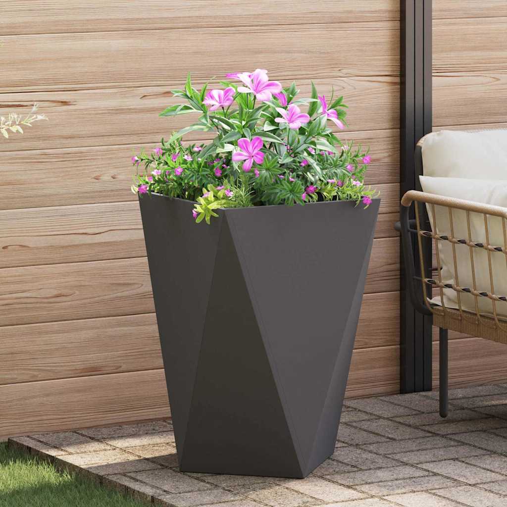 vidaXL Donica 2 pcs Czarny 50 x 50 x 75 cm Stal
