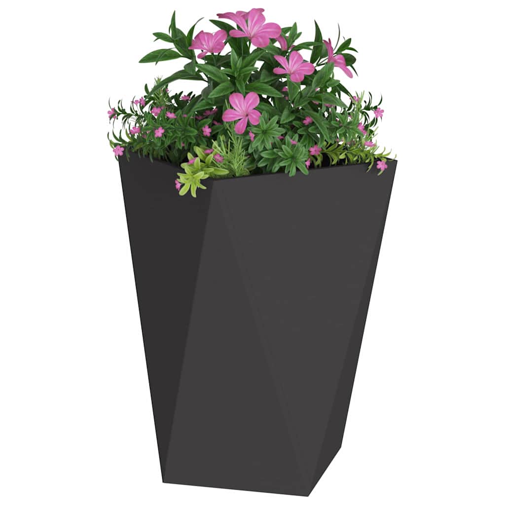 vidaXL Donica 2 pcs Czarny 50 x 50 x 75 cm Stal