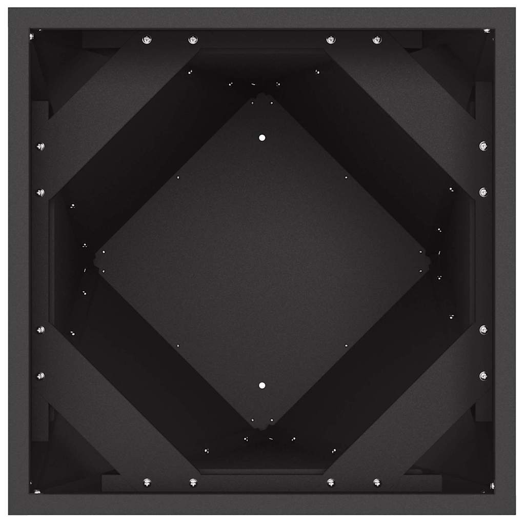 vidaXL Donica 2 pcs Czarny 50 x 50 x 75 cm Stal