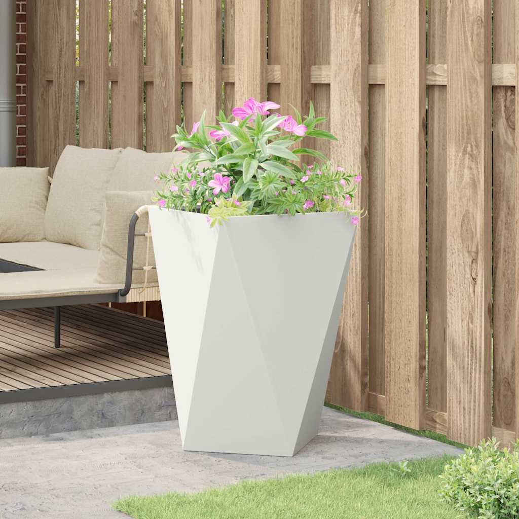 vidaXL Donica Biały 50 x 50 x 75 cm Stal