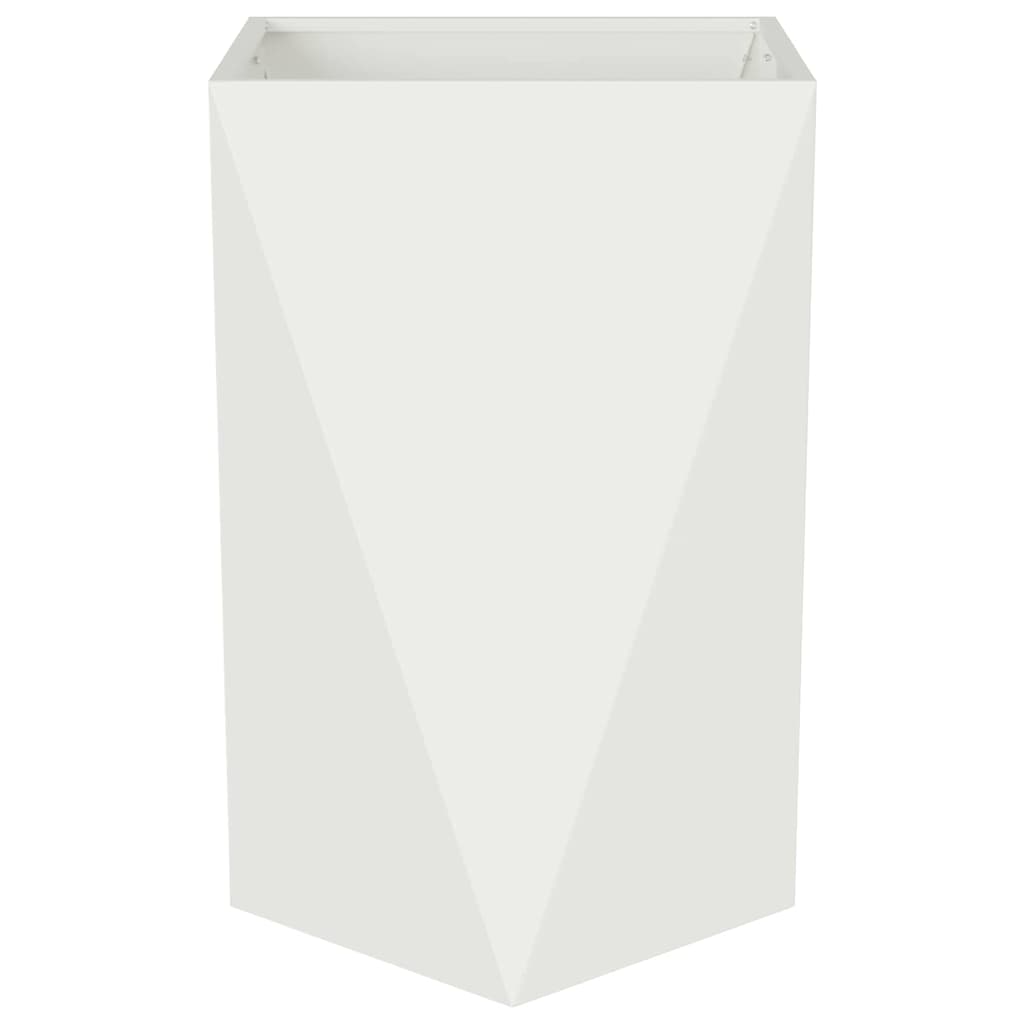 vidaXL Donica Biały 50 x 50 x 75 cm Stal