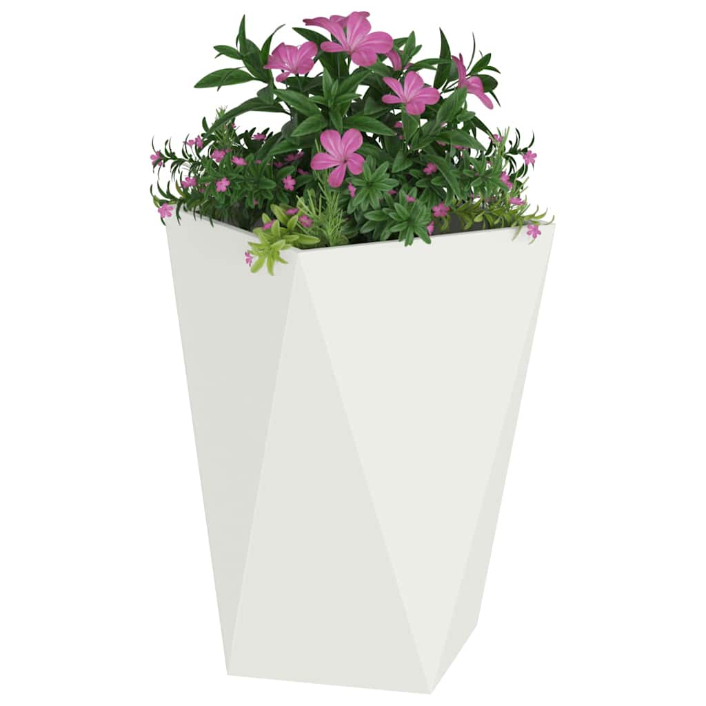 vidaXL Donica Biały 50 x 50 x 75 cm Stal