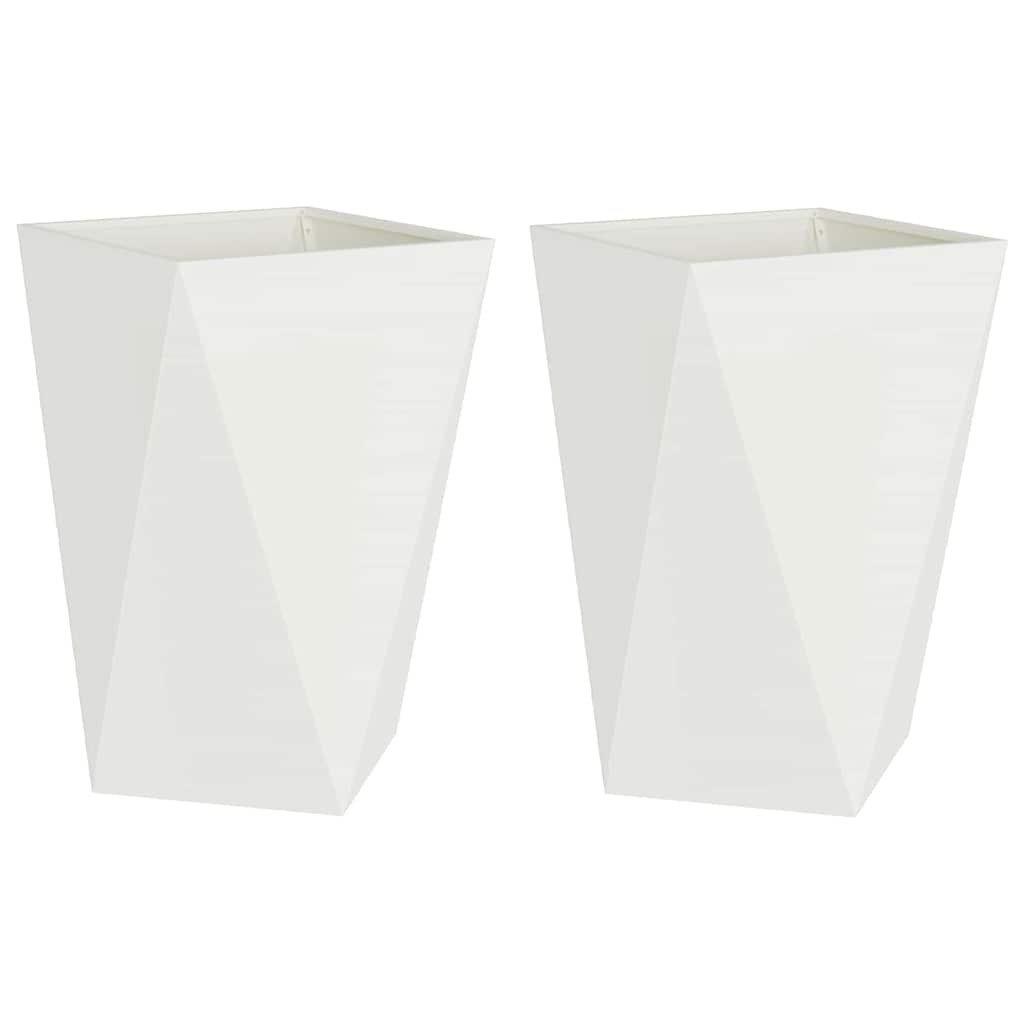 vidaXL Donica 2 pcs Biały 50 x 50 x 75 cm Stal