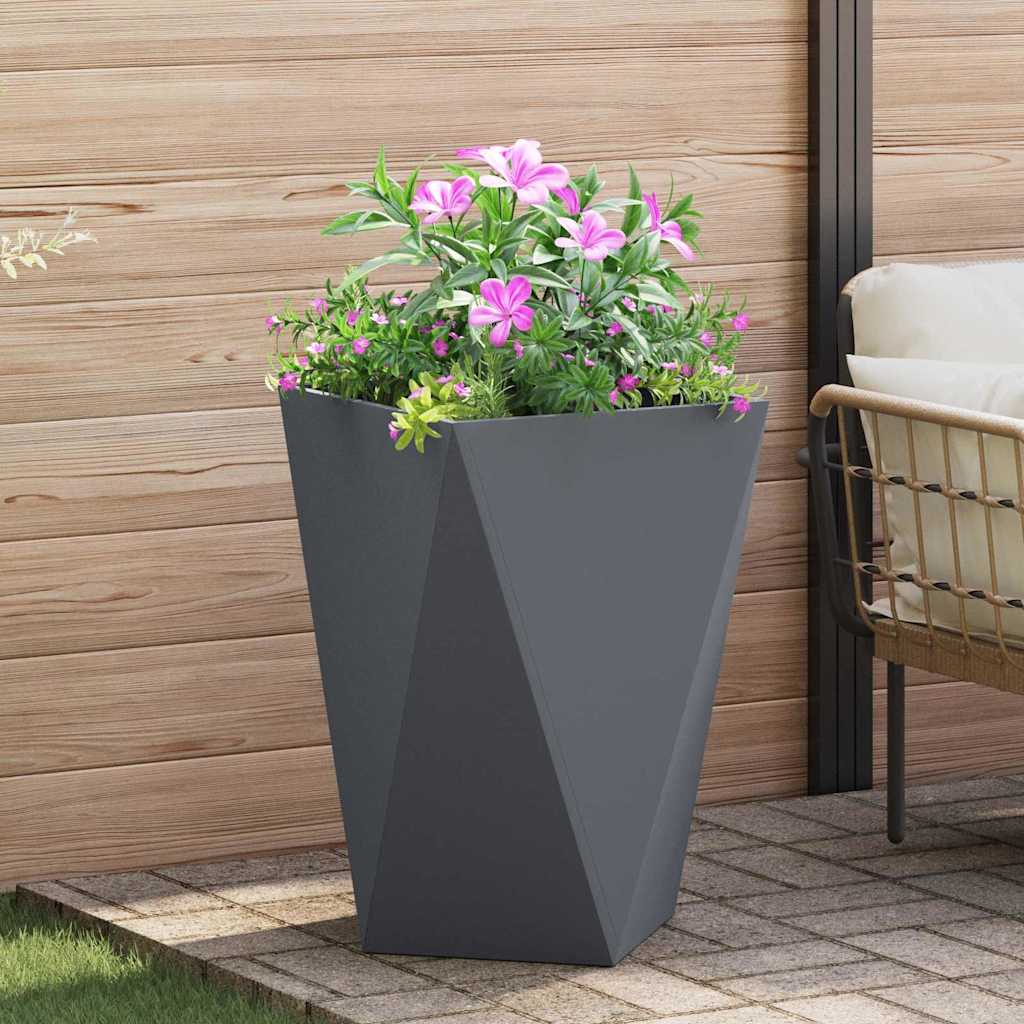 vidaXL Donica 2 pcs Antracyt 50 x 50 x 75 cm Stal