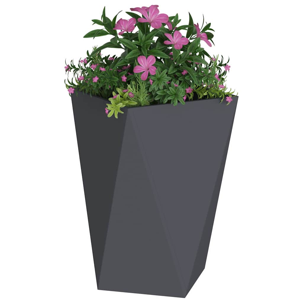 vidaXL Donica 2 pcs Antracyt 50 x 50 x 75 cm Stal
