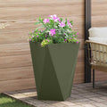 vidaXL Donica Zielony oliwkowy 50 x 50 x 75 cm Stal