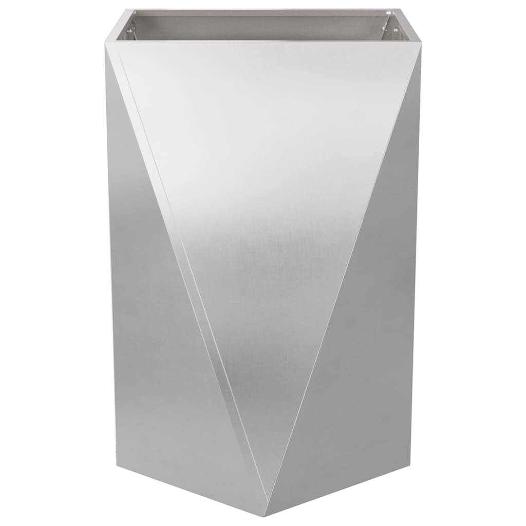 vidaXL Donica Srebrny 50 x 50 x 75 cm Stal nierdzewna
