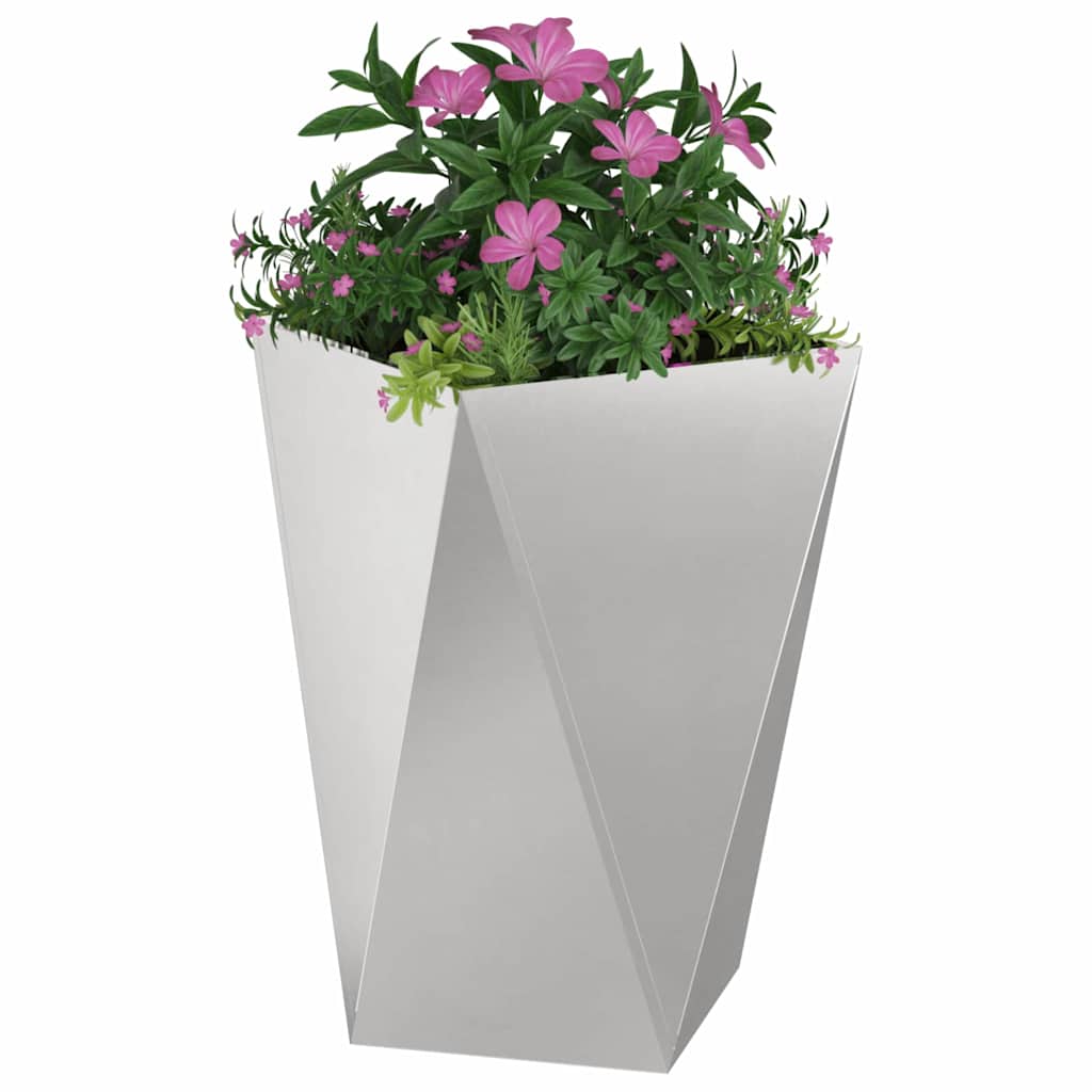 vidaXL Donica Srebrny 50 x 50 x 75 cm Stal nierdzewna