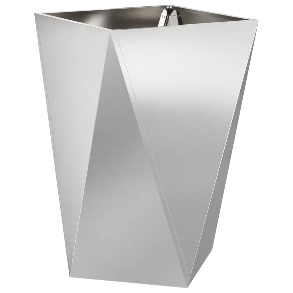 vidaXL Donica 2 pcs Srebrny 50 x 50 x 75 cm Stal nierdzewna