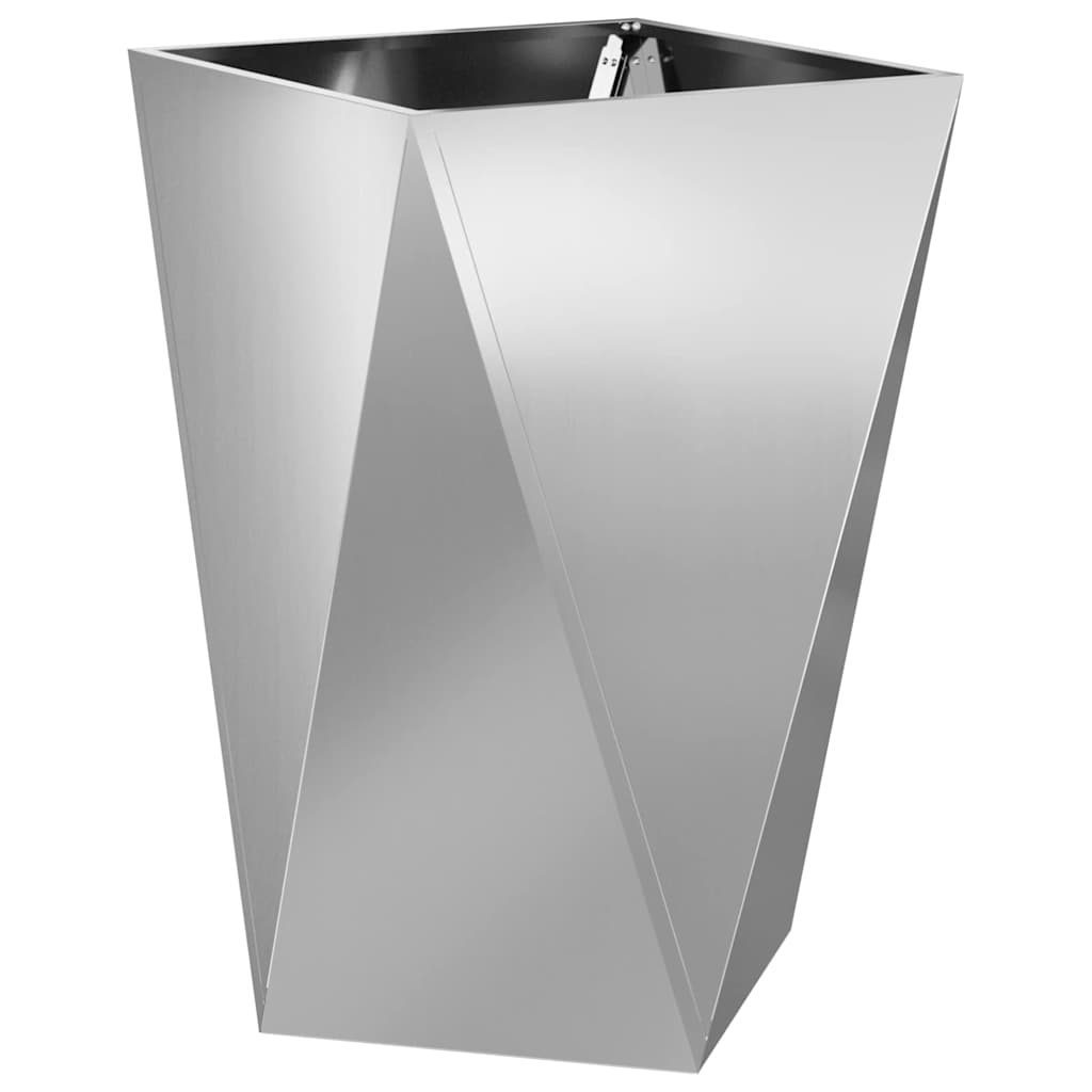 vidaXL Donica 2 pcs Srebrny 50 x 50 x 75 cm Stal Galwanizowana