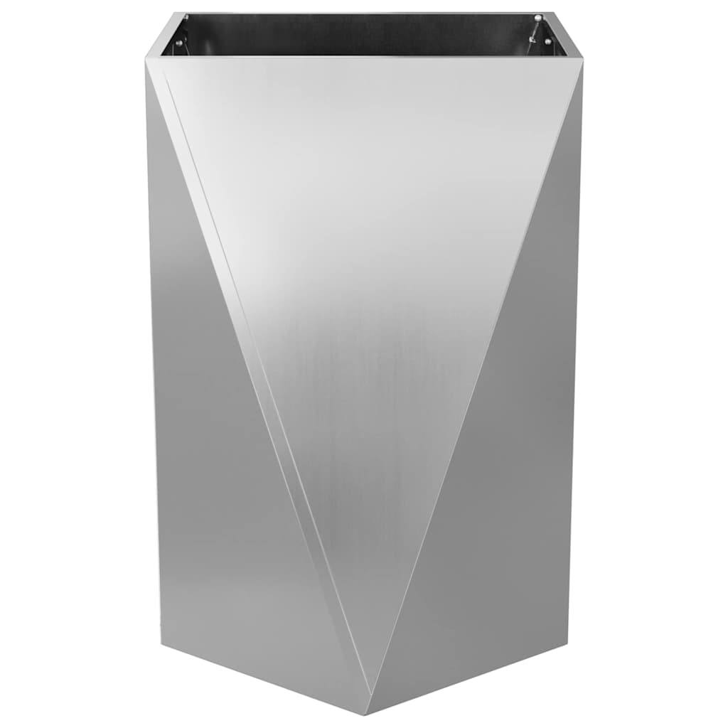 vidaXL Donica 2 pcs Srebrny 50 x 50 x 75 cm Stal Galwanizowana