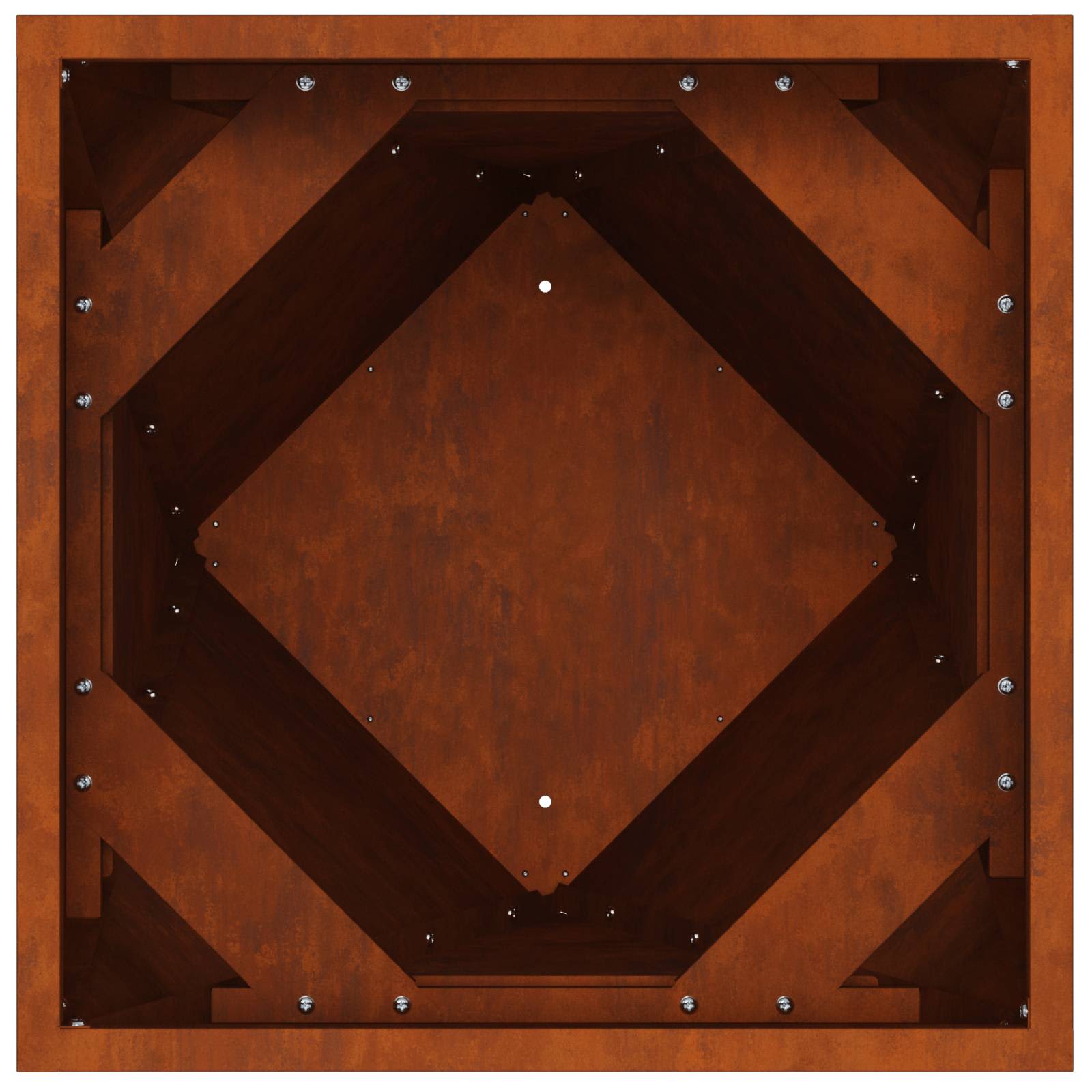 vidaXL Donica Rdzawy 50 x 50 x 75 cm