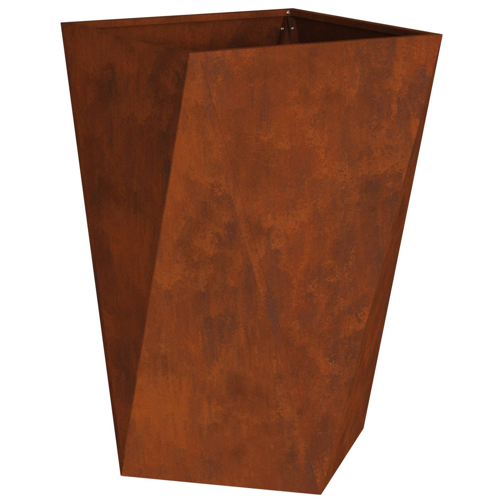 vidaXL Donica 2 pcs Rdzawy 50 x 50 x 75 cm