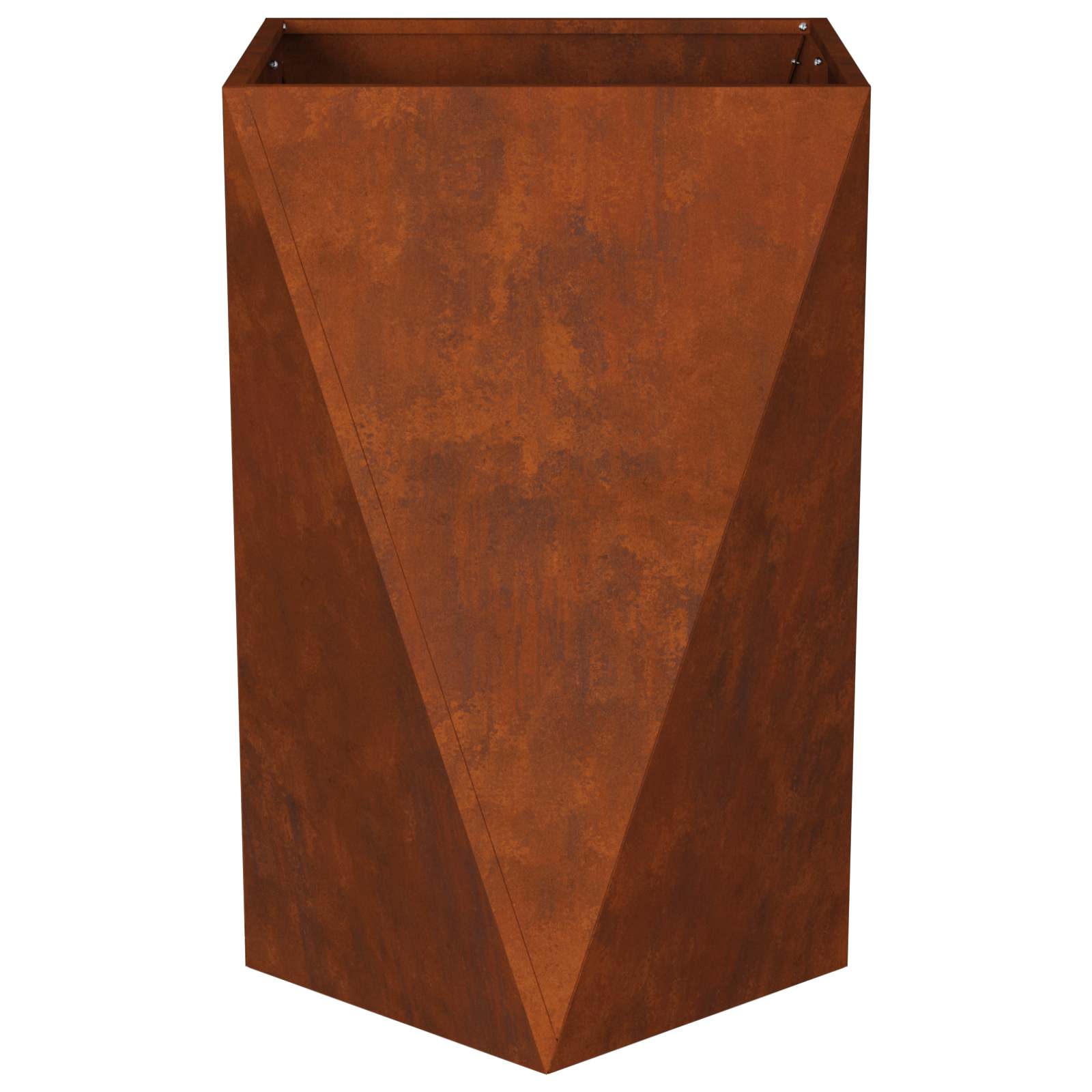 vidaXL Donica 2 pcs Rdzawy 50 x 50 x 75 cm