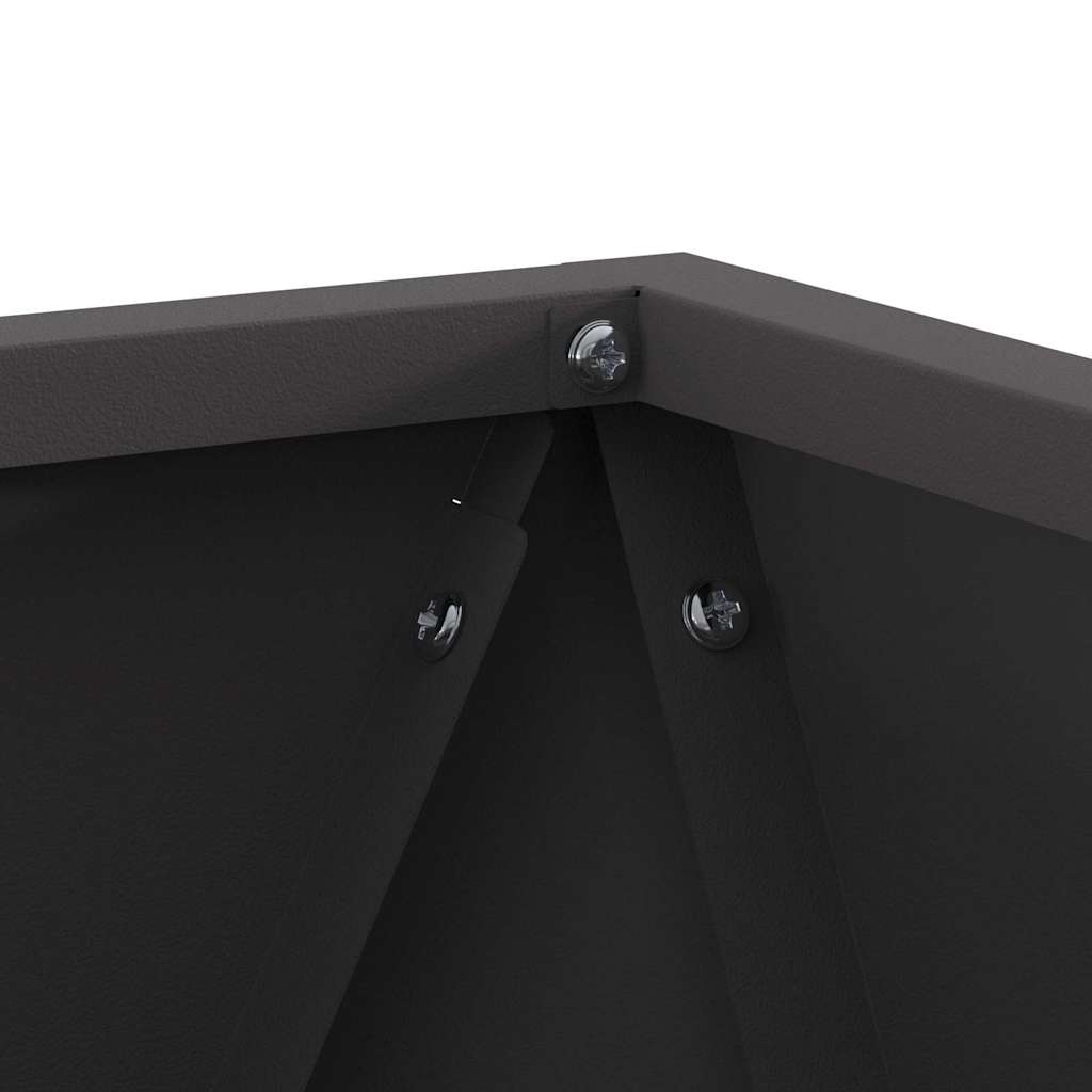 vidaXL Donica 2 pcs Czarny 30 x 30 x 30 cm Stal