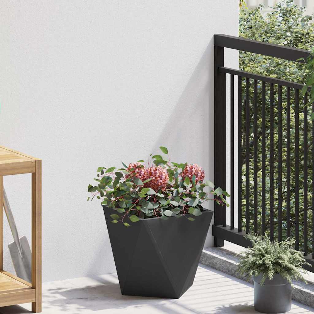 vidaXL Donica 2 pcs Czarny 30 x 30 x 30 cm Stal