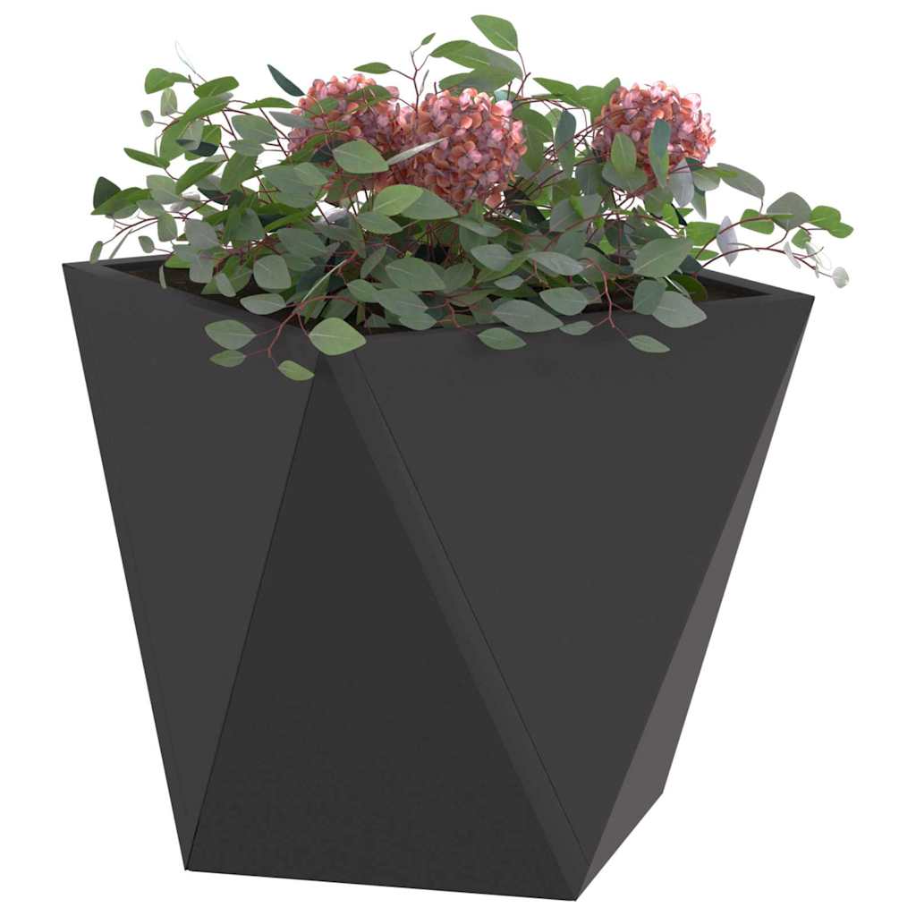 vidaXL Donica 2 pcs Czarny 30 x 30 x 30 cm Stal