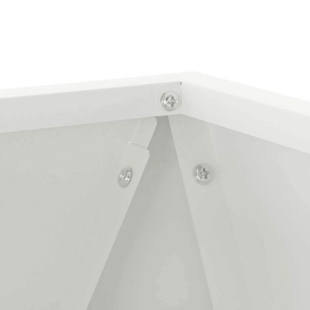 vidaXL Donica Biały 30 x 30 x 30 cm Stal