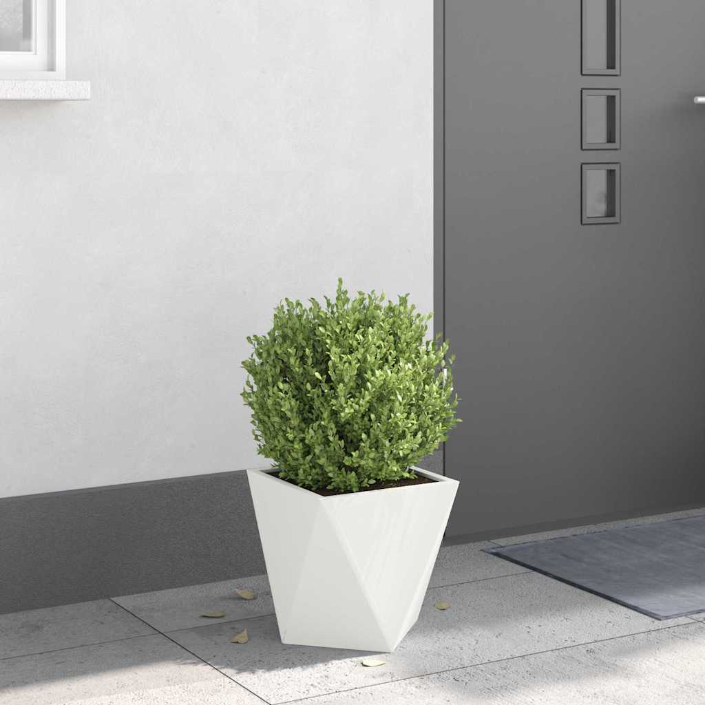 vidaXL Donica Biały 30 x 30 x 30 cm Stal
