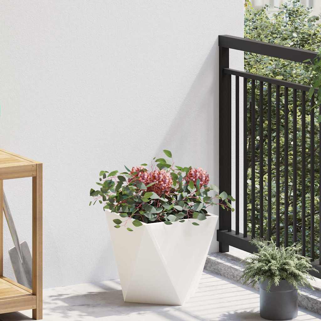 vidaXL Donica 2 pcs Biały 30 x 30 x 30 cm Stal