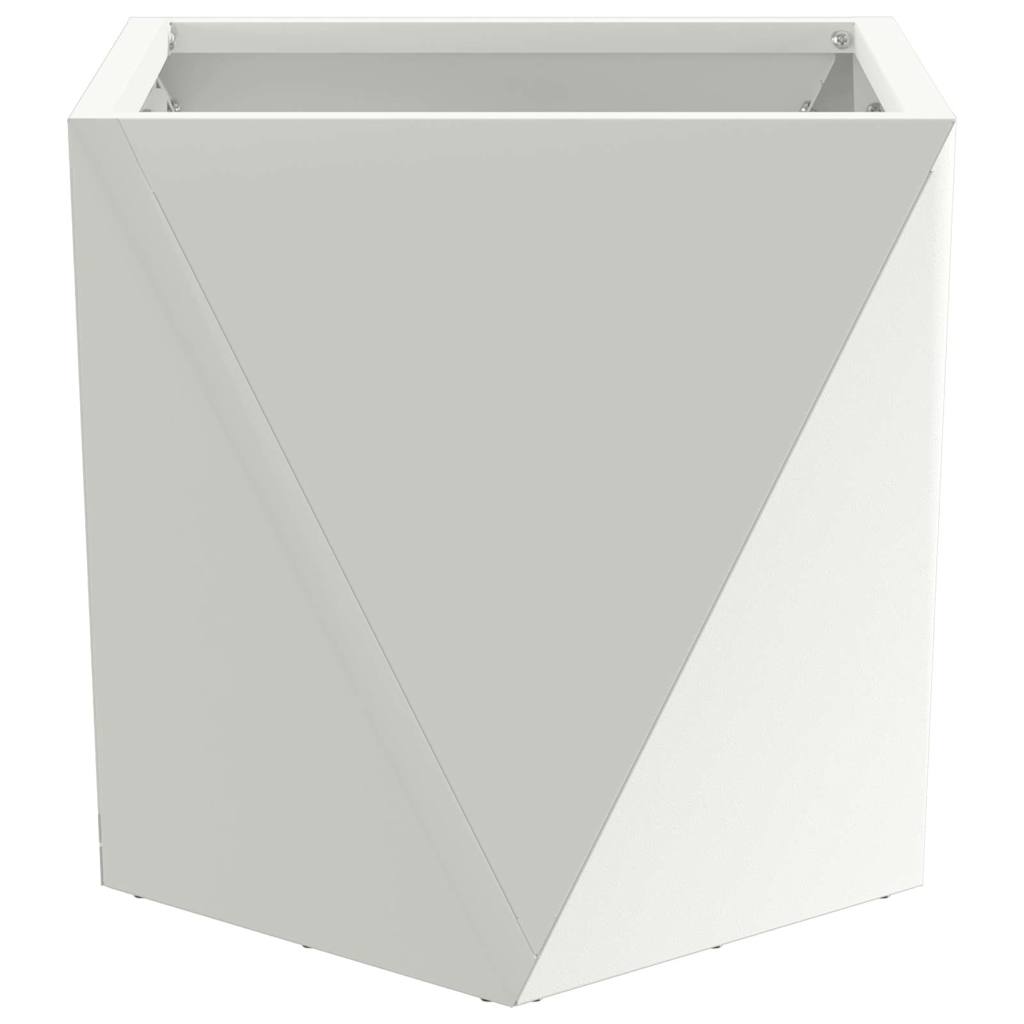 vidaXL Donica 2 pcs Biały 30 x 30 x 30 cm Stal