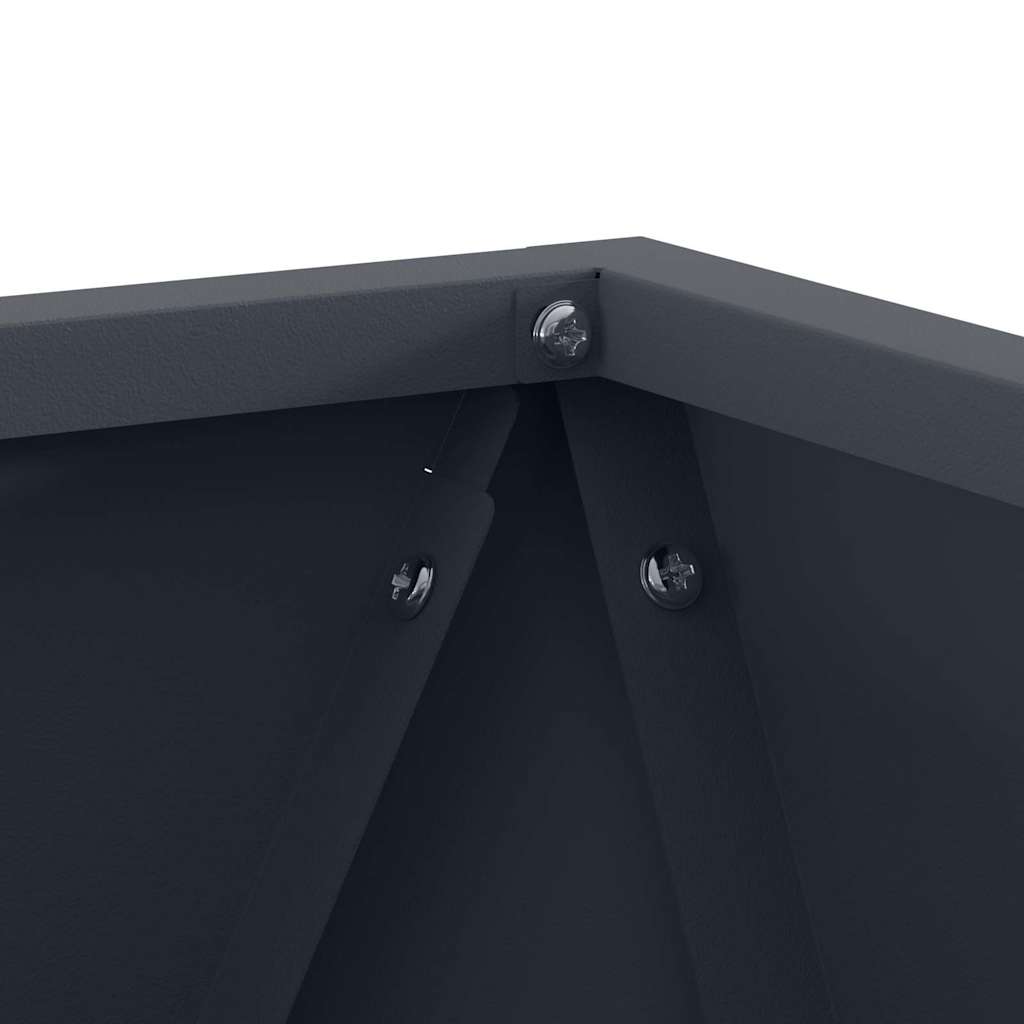 vidaXL Donica 2 pcs Antracyt 30 x 30 x 30 cm Stal