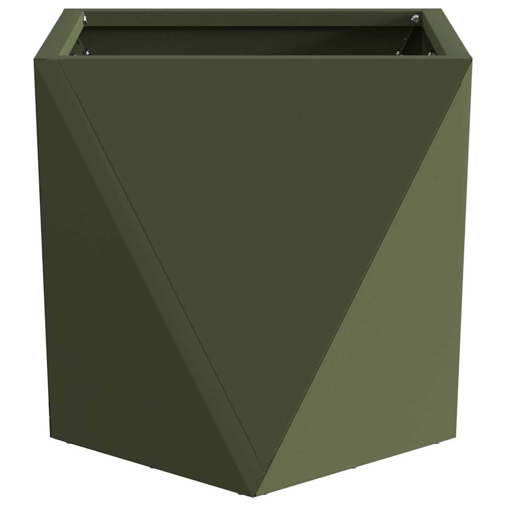 vidaXL Donica 2 pcs Zielony oliwkowy 30 x 30 x 30 cm Stal