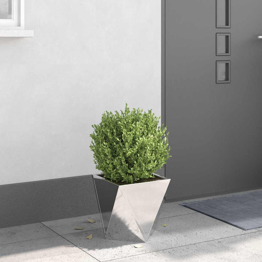 vidaXL Donica Srebrny 30 x 30 x 30 cm Stal nierdzewna