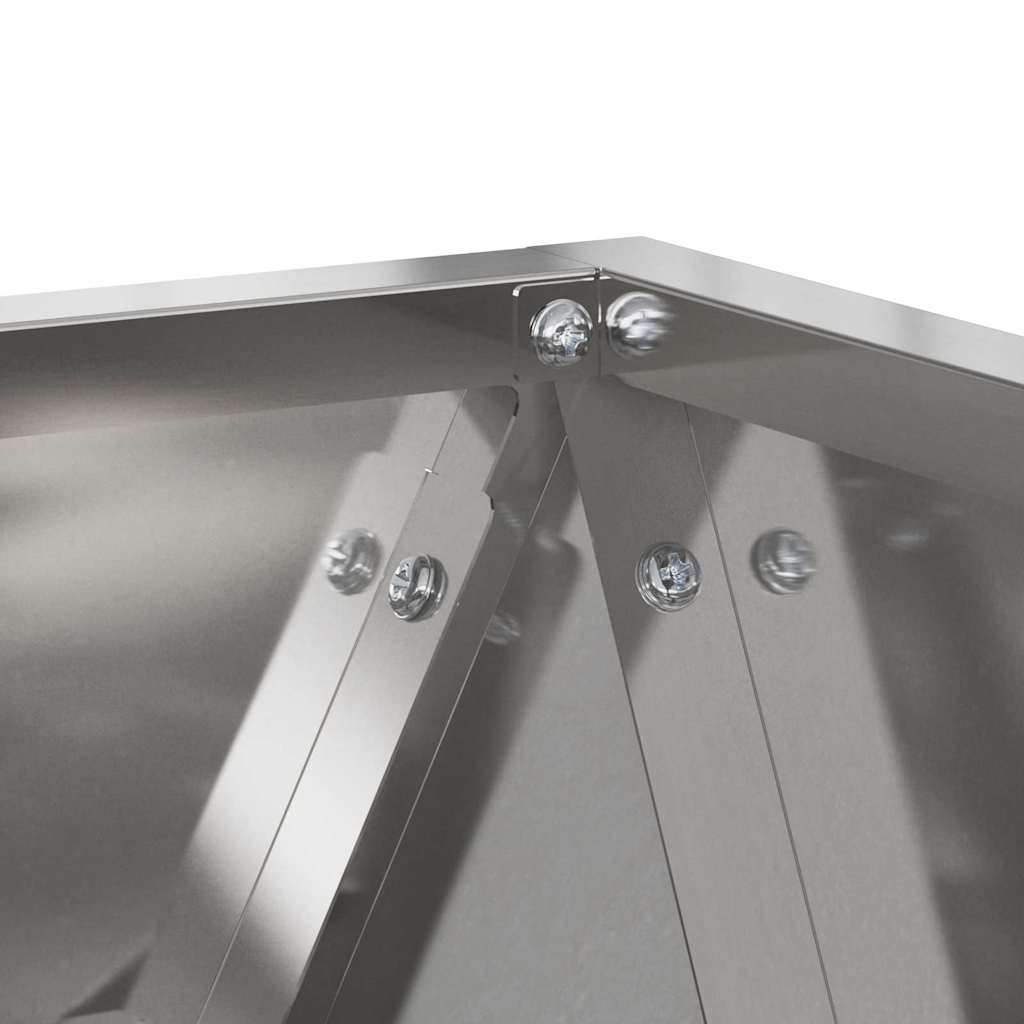 vidaXL Donica 2 pcs Srebrny 30 x 30 x 30 cm Stal nierdzewna