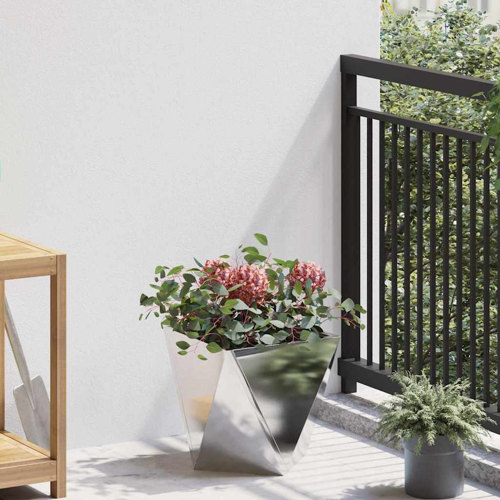 vidaXL Donica 2 pcs Srebrny 30 x 30 x 30 cm Stal nierdzewna