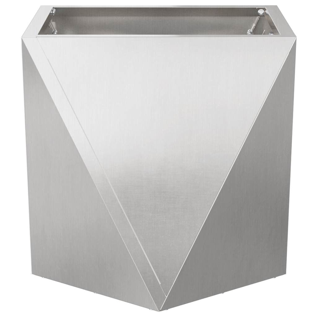 vidaXL Donica 2 pcs Srebrny 30 x 30 x 30 cm Stal nierdzewna