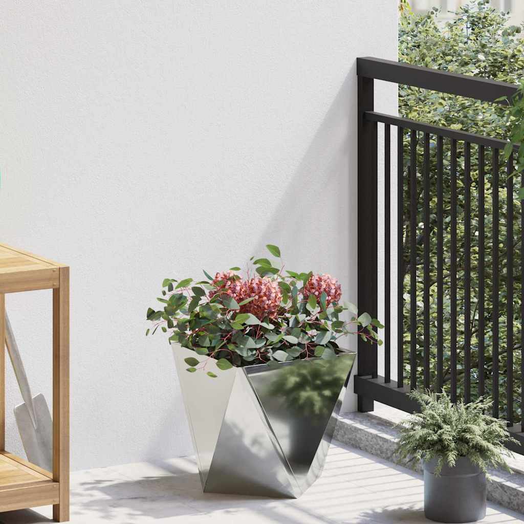 vidaXL Donica Srebrny 30 x 30 x 30 cm Stal Galwanizowana