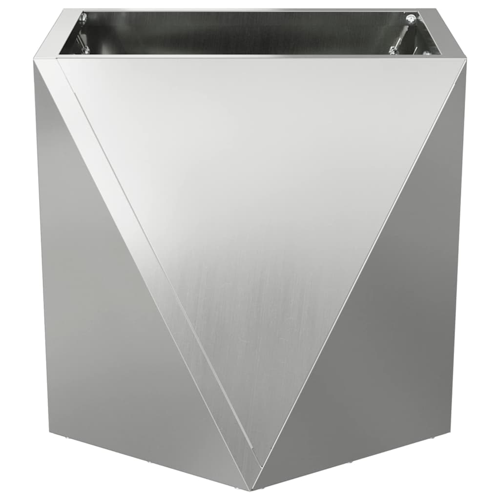 vidaXL Donica Srebrny 30 x 30 x 30 cm Stal Galwanizowana