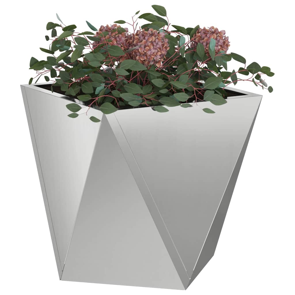 vidaXL Donica Srebrny 30 x 30 x 30 cm Stal Galwanizowana
