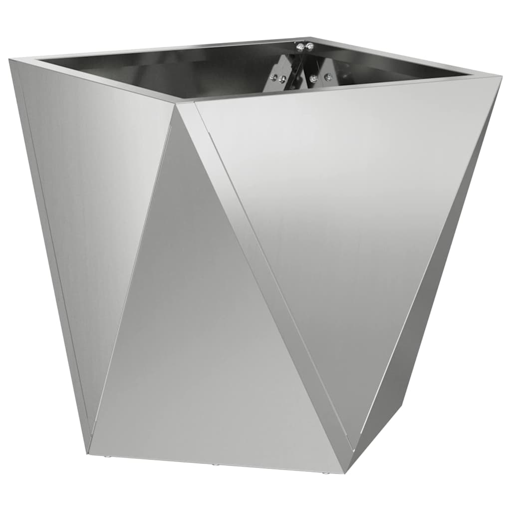vidaXL Donica 2 pcs Srebrny 30 x 30 x 30 cm Stal Galwanizowana