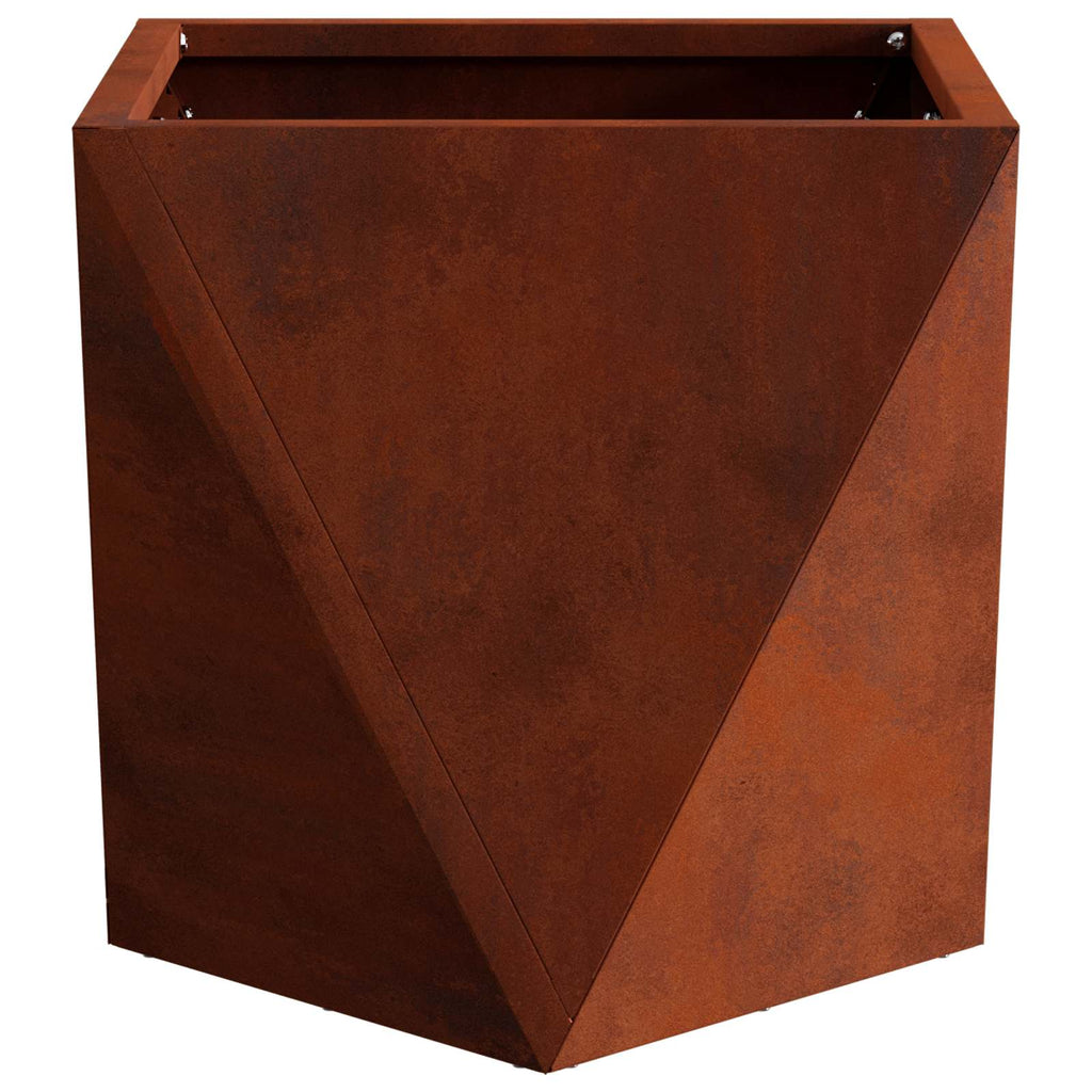 vidaXL Donica 2 pcs Rdzawy 30 x 30 x 30 cm