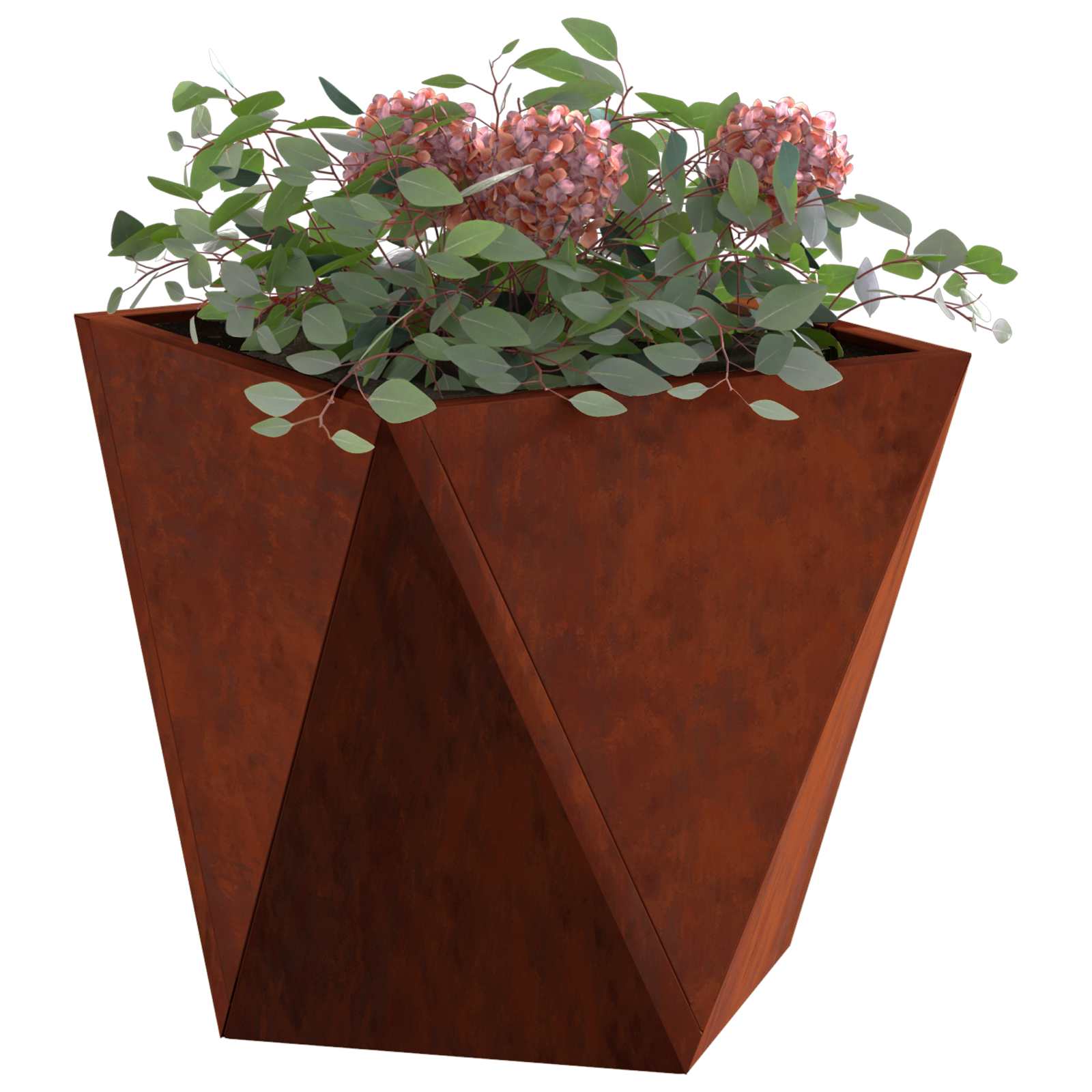 vidaXL Donica 2 pcs Rdzawy 30 x 30 x 30 cm